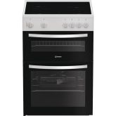 Indesit ITE6VMW Freestanding 60cm Electric Cooker with Ceramic Hob