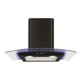 CDA EKP70BL 70cm Curved Glass Extractor with Edge Lighting