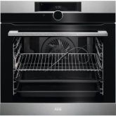 Aeg BPK948330M S/Steel / Black, 71Lt Built-In Pyrolytic Clean Pro Oven Command Wheel