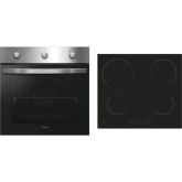 Candy PCI27XCH64CCBS St Steel / Blac, Single Oven And Ceramice Touch Control Hob Pack
