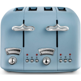Delonghi Argento Flora Agave Blue 4 slice Toaster