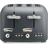 Delonghi CT04GY Grey, 4 Slice Toaster