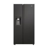 Haier HSR5918DIMP Silver, Plumbed Side By Side Fridge Freezer 177.5 H 