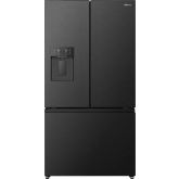 Hisense RF815N4SEFE Black Steel, 92Cm Pure Flat French Door Plumed Fridge Freezer 
