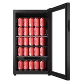Iceking IKBEV85BK Black /Glass, 80Lt Berverage Cooler H870 X W474 X D440mm