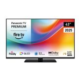 Panasonic Uk TV-43W85BEY Black, 43"Qled 4K Uhd Dolby Vision + Atmos Fire Smart TV