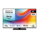 Panasonic Uk TV-55W85BEY Black, 55" Qled 4K Uhd Dolby Vision + Atmos Fire Smart TV