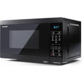 Sharp YC-MS02U-B Black, 20L 800W Solo Microwave