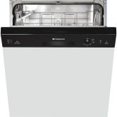 Hotpoint semi integrated dishwasher: full size, black