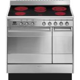 Smeg SUK92CMX9 90cm Concert Electric Range Cooker, Stainless Steel