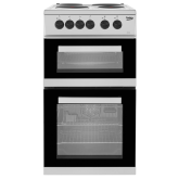 Beko BD533AS 50Cm Twin Cavity Electric Cooker in Silver
