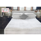 Dreamland 16702 King Size Boutique Hotel Cotton Percale Mattress Protector Dual Control
