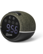 Roberts ZEN Black FM clock radio with device charging