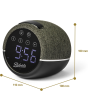 Roberts ZEN Black FM clock radio with device charging