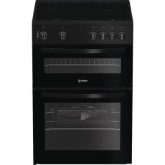 Indesit ITE6VMB Freestanding 60cm Electric Cooker with Ceramic Hob