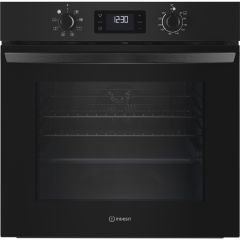 Indesit Turn&Go IO 253 B UK Built-In Electric Single Oven - Black