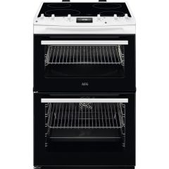 AEG CCX6540ACW Ceramic Electric Cooker with Double Oven