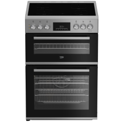 Beko EDC6731S Silver, 60Cm Double Oven Electric Cooker