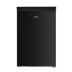 Belling BL130BKIX Black Steel, 55Cm Under Counter Larder Fridge. E Energy Class, Silver Interior Tri