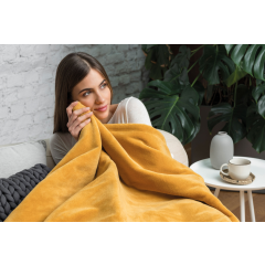 Dreamland 16820C Mustard Relaxwell Luxury Heated Throw
