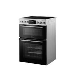 Midea MFO24EME4R118-SS S-Steel, 60Cm Double Oven Cooker 69L / 38L Capacity Aa