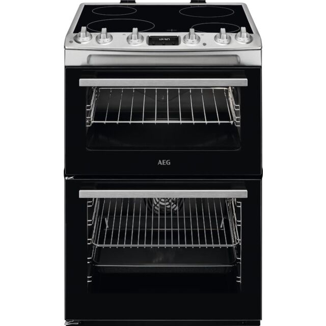 AEG CCX6540ACM Ceramic Electric Cooker with Double Oven