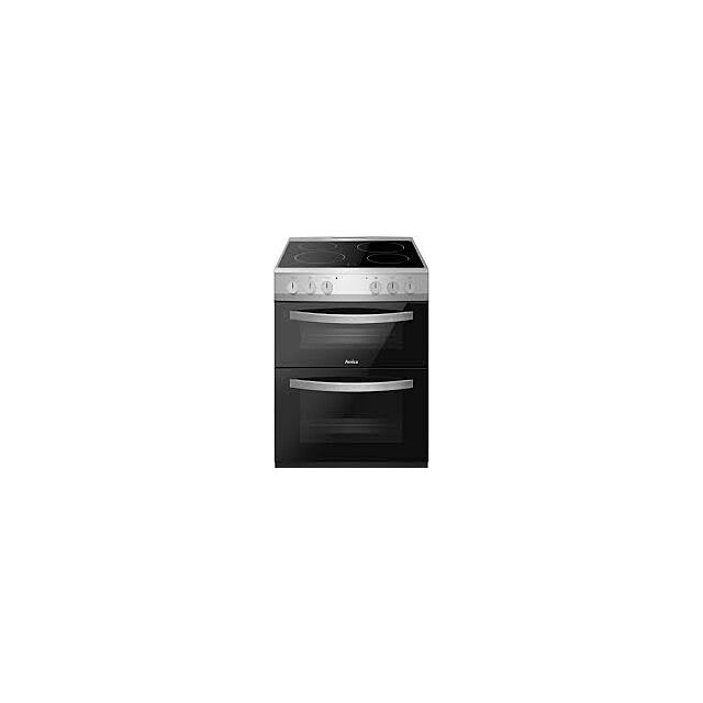 Amica AFC602SS S-Steel, 60Cm Ceramic Cooker Double Oven