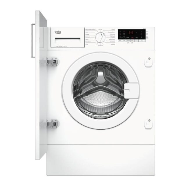 Beko WTIK94121F White, 9Kg 1400 Spin Built In Washing Machine. A Energy Rated