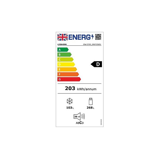 Liebherr CND5703 White, 201.5 / 59.7 / 67.5 Cm, Easyfresh, Nofrost,