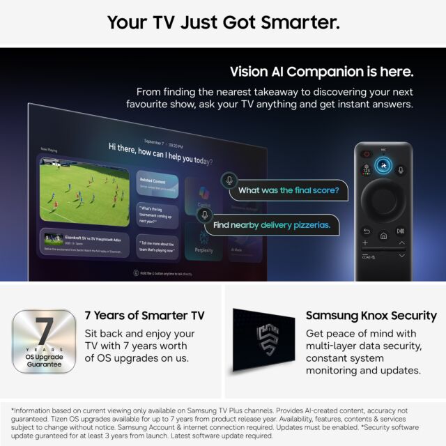 Samsung QE55QN80HAUXXU Black, 55inch Mini Led With Neo Qled 144Hz Motion Ai Smart TV