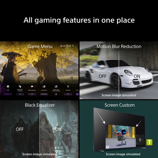 Sony K55XR75M2B.UKA Black, 55inch Bravia 7 Ii True Rgb Mini Led 4K Hdr Xr Processor 120Hz Google Smart