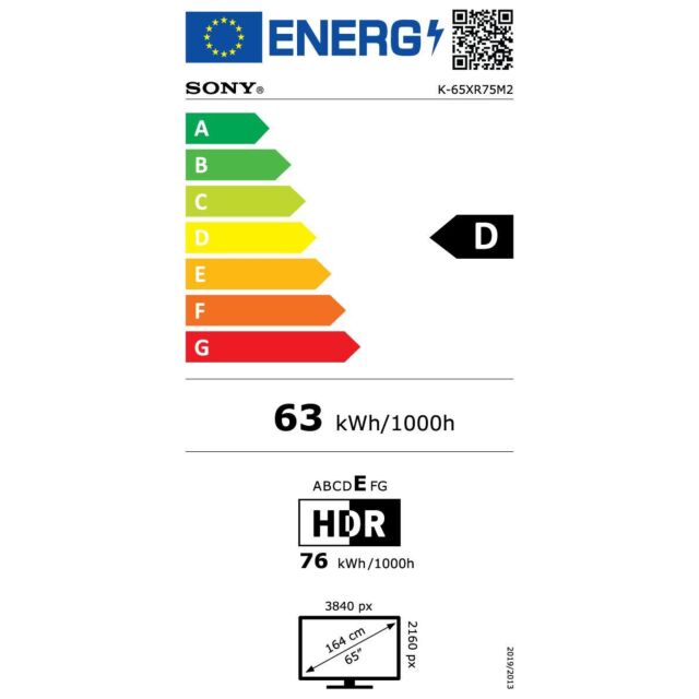 Sony K65XR75M2B.UKA Black, 65inch Bravia 7 Ii True Rgb Mini Led 4K Hdr Xr Processor 120Hz Google Smart