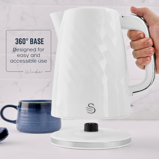 Swan SK14611WH White Windsor Cordless Kettle