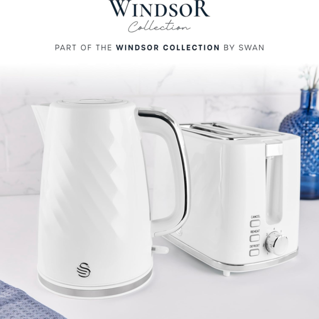 Swan SK14611WH White Windsor Cordless Kettle