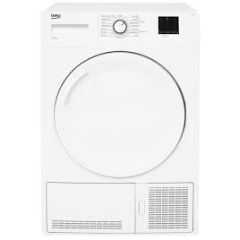 Beko DTBC10001W White, 10Kg Sensor Condenser Dryer 