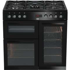 Beko KDVF90K Black 90Cm Dual Fuel Range Cooker