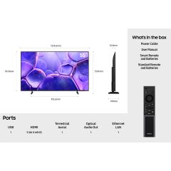 Samsung UE55U8020F Black, 55" Led 4K Uhd Hdr10+ Auto Game Mode Smart TV