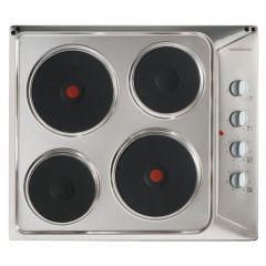 NordMende HE62IX 60cm 4 x Zone Solid Plate Electric Hob Stainless Steel