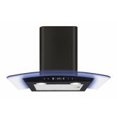 CDA EKP60BL 60cm Curved Glass Extractor with Edge Lighting