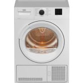 Beko DTLCE80121W White, 8Kg Sensor Condenser Tumble Dryer B Glass Door