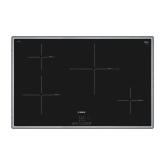 Bosch PIE845BB1E Black 80Cm 4 Zone Induction Hob With Steel Trim