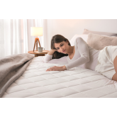 Dreamland 16888C Snowed In Organic Cotton Double Warming Mattress Protector With Dual Control